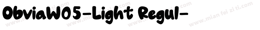ObviaW05-Light Regul字体转换